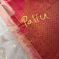 Cream Pink Pure Silk Pattu Gadwal Saree