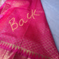 Cream Pink Pure Silk Pattu Gadwal Saree