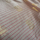 Cream Pink Pure Silk Pattu Gadwal Saree