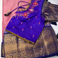 Pink Blue Silk Pattu Gadwal Saree