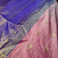 Pink Blue Silk Pattu Gadwal Saree