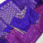 Pure Kanchi Handloom Purple Saree