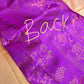 Yellow Pink Semi Handloom Purple Saree