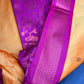 Yellow Pink Semi Handloom Purple Saree