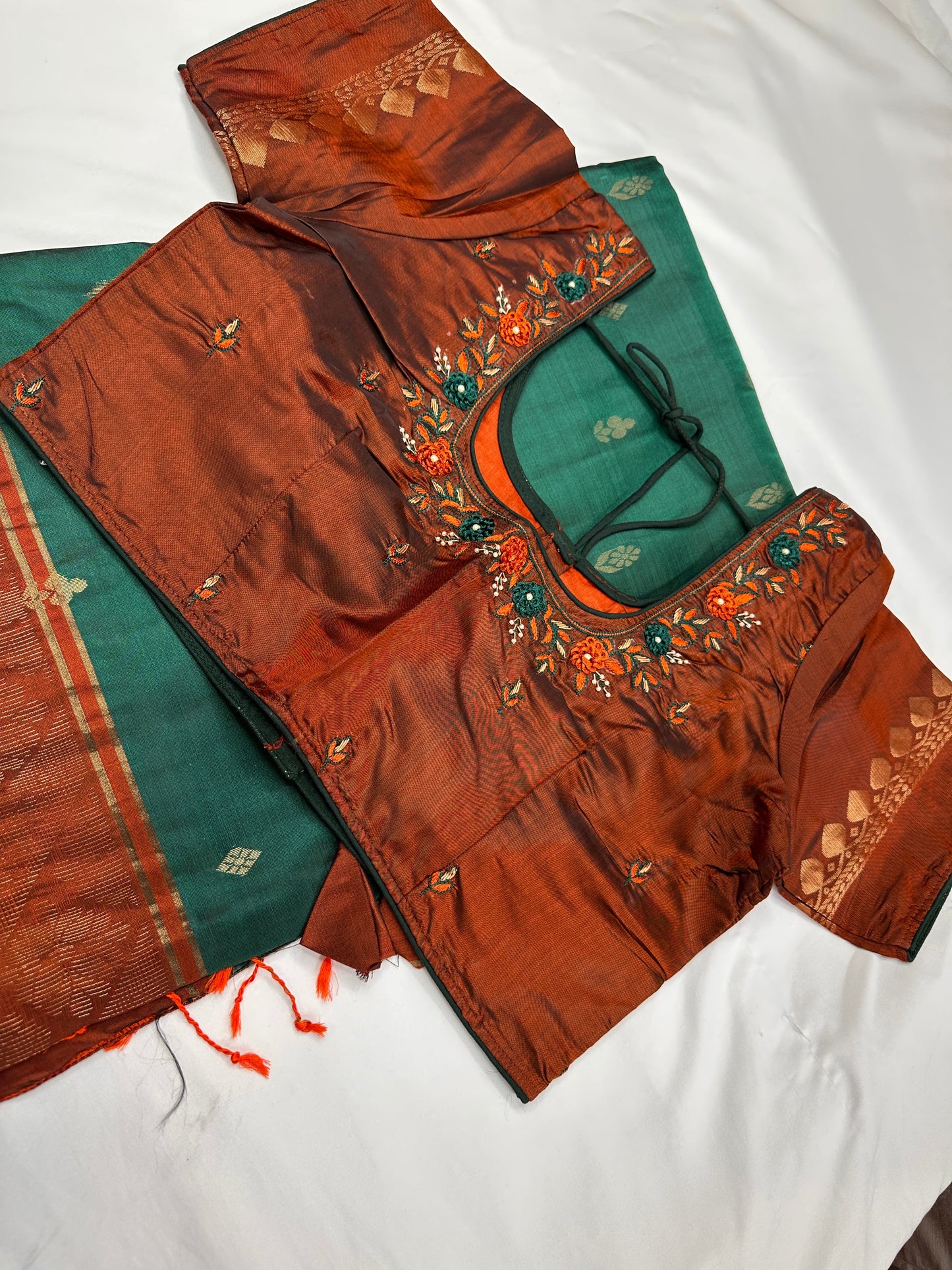 Pure Kanchi Handloom Green Saree