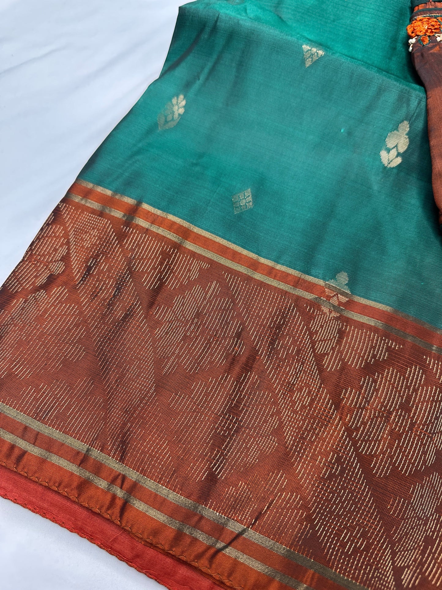 Pure Kanchi Handloom Green Saree