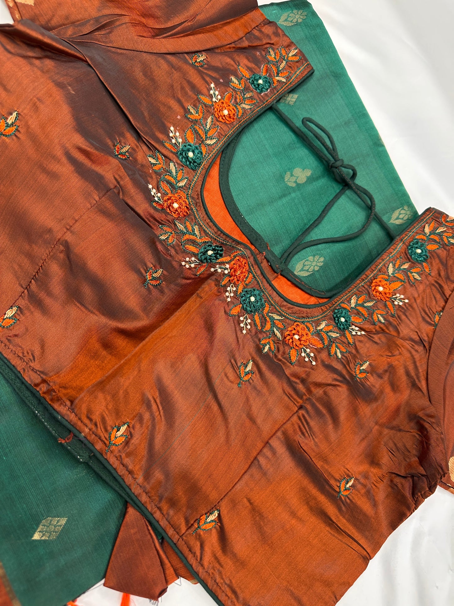 Pure Kanchi Handloom Green Saree