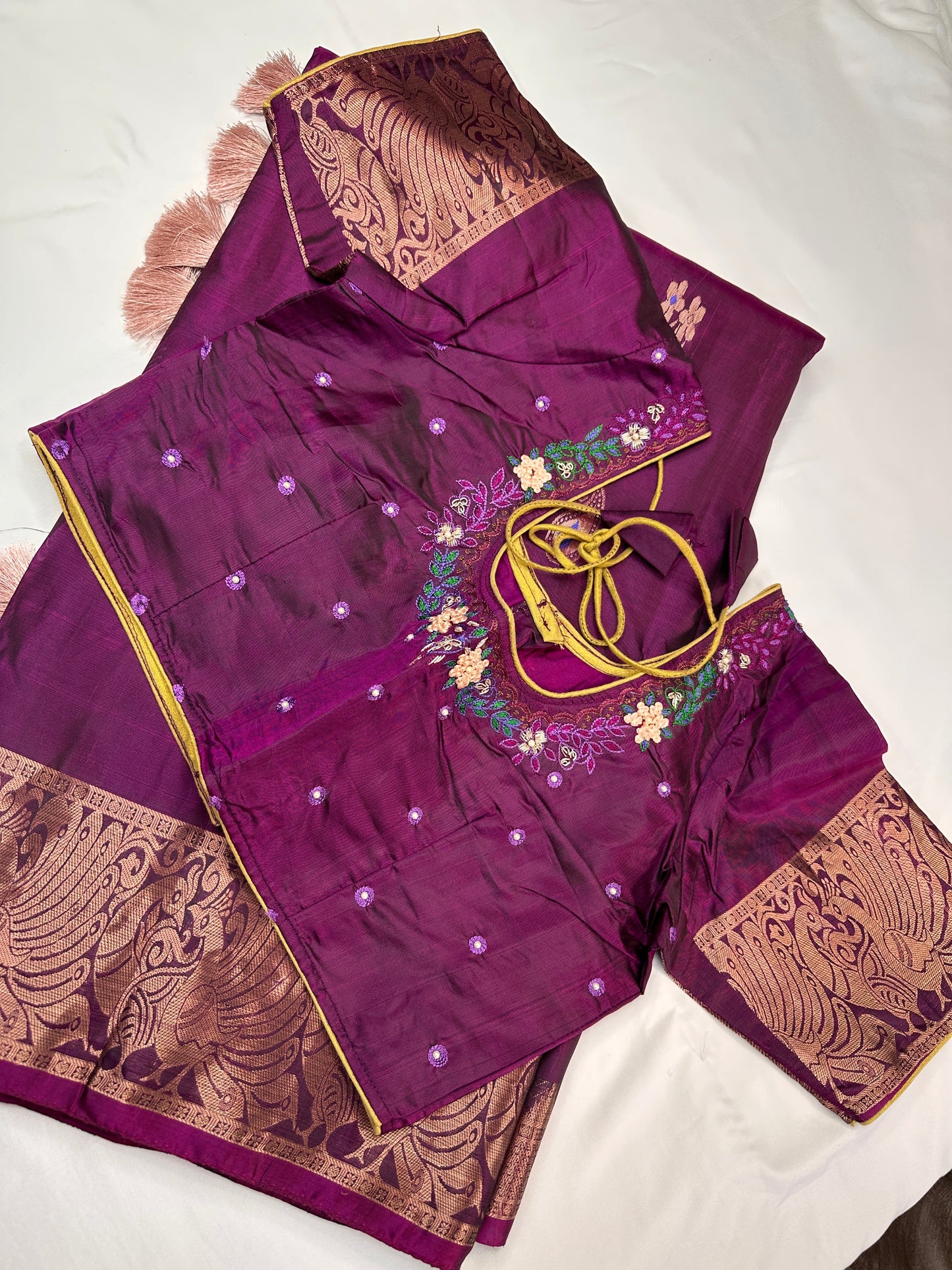 Pure Kanchi Handloom Green Saree