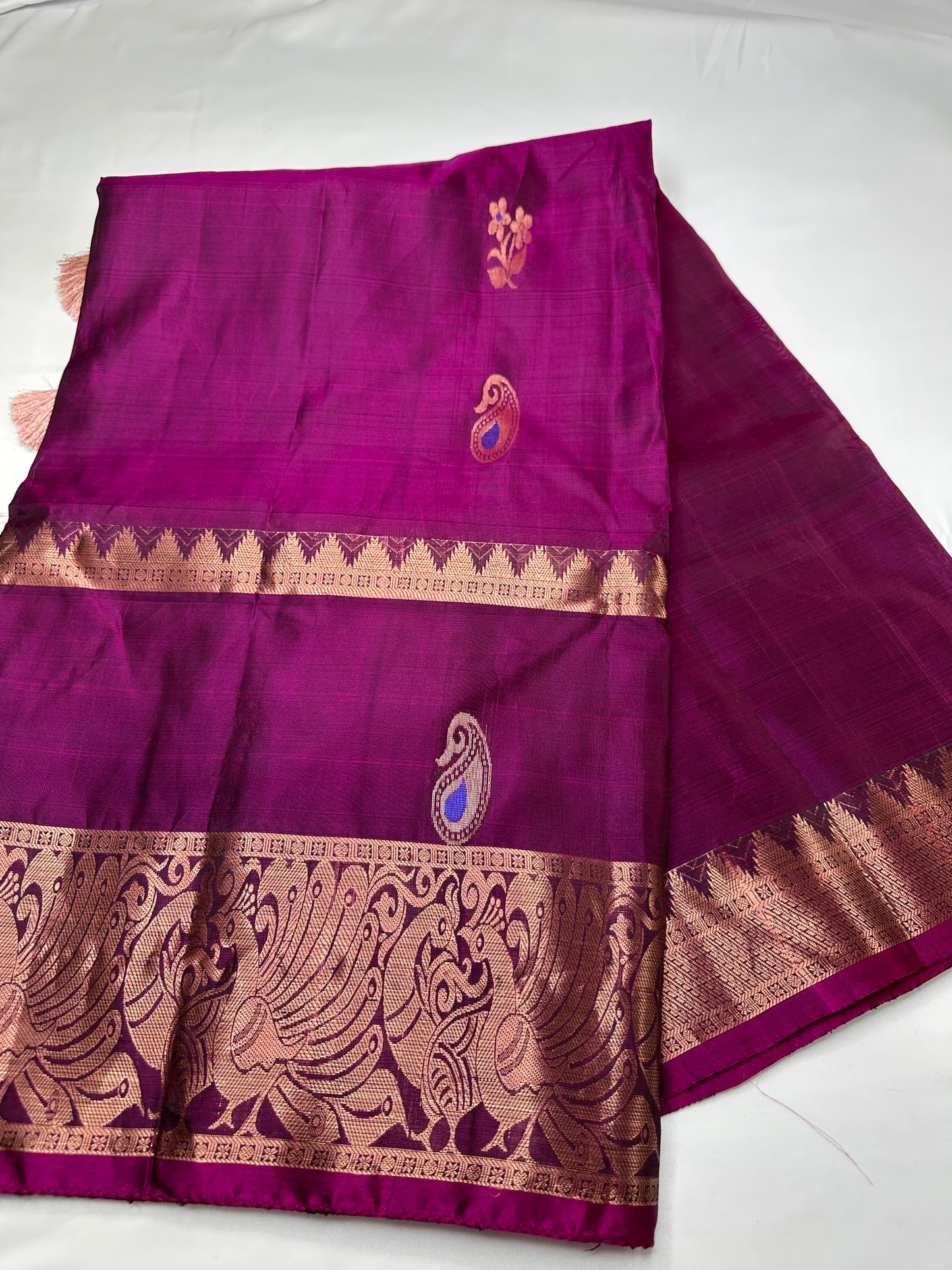 Pure Kanchi Handloom Green Saree