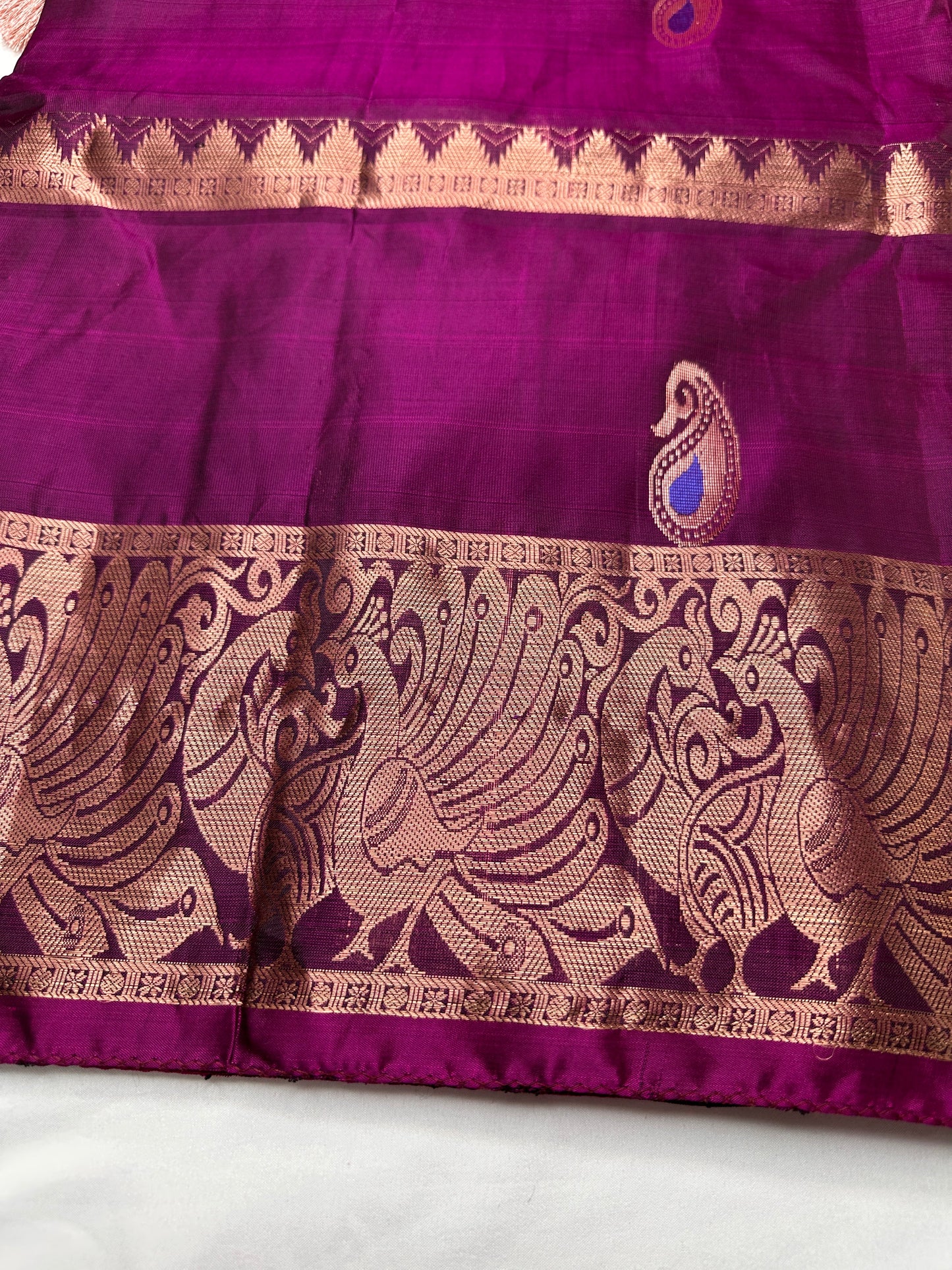 Pure Kanchi Handloom Green Saree