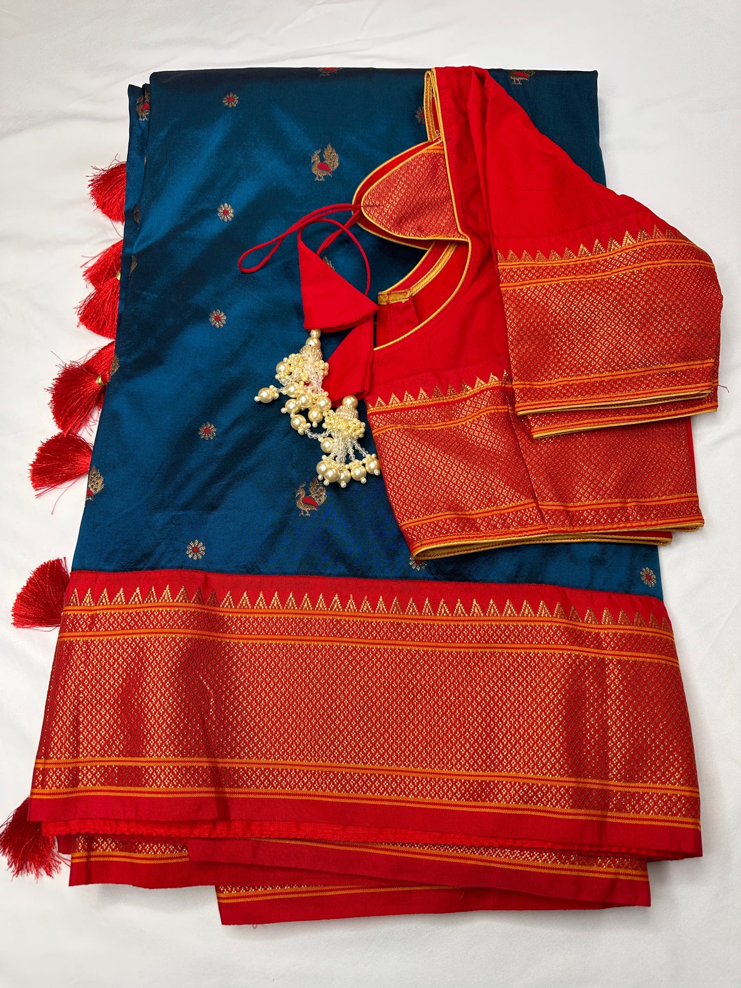 Paithani Silk Light Weight Blue Saree