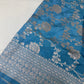 Silver Jaal Silk Blue Banarsi Saree