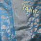 Silver Jaal Silk Blue Banarsi Saree