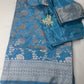 Silver Jaal Silk Blue Banarsi Saree