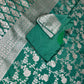 Silver Jaal Silk Green Banarsi Saree