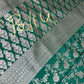 Silver Jaal Silk Green Banarsi Saree