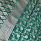 Silver Jaal Silk Green Banarsi Saree
