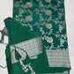 Silver Jaal Silk Green Banarsi Saree