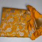 Silver Jaal Silk Yellow Banarsi Saree