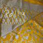 Silver Jaal Silk Yellow Banarsi Saree