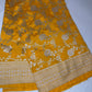 Silver Jaal Silk Yellow Banarsi Saree