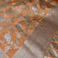 Silver Jaal Silk Peach Banarsi Saree
