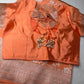 Silver Jaal Silk Peach Banarsi Saree