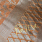 Silver Jaal Silk Peach Banarsi Saree
