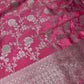 Silver Jaal Silk Pink Banarsi Saree