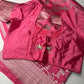 Silver Jaal Silk Pink Banarsi Saree