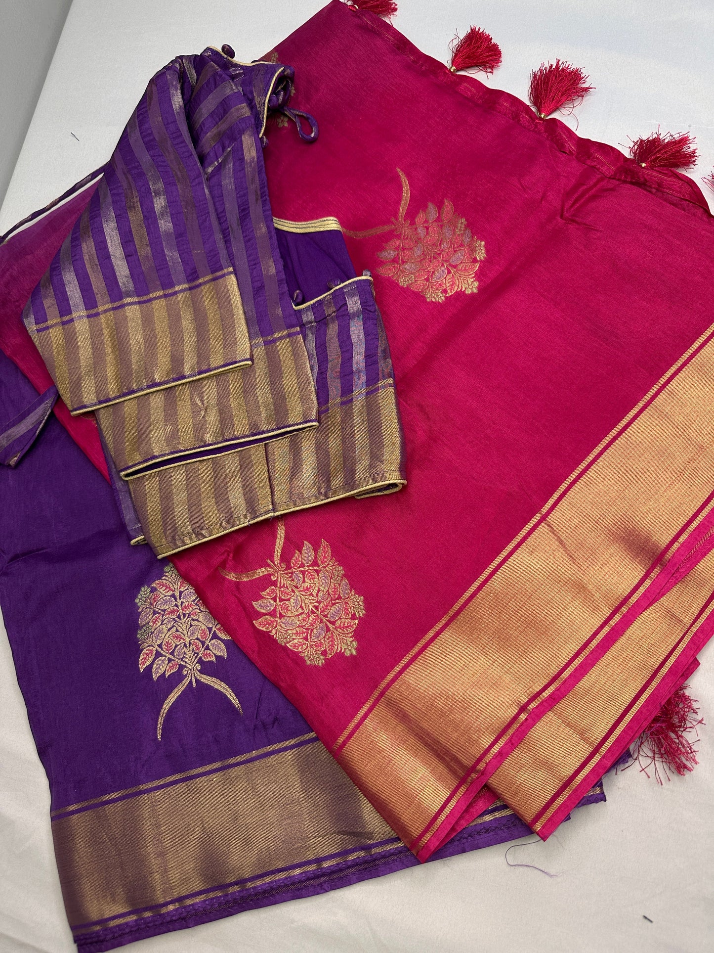 Raw Mango Pure Silk Green Saree