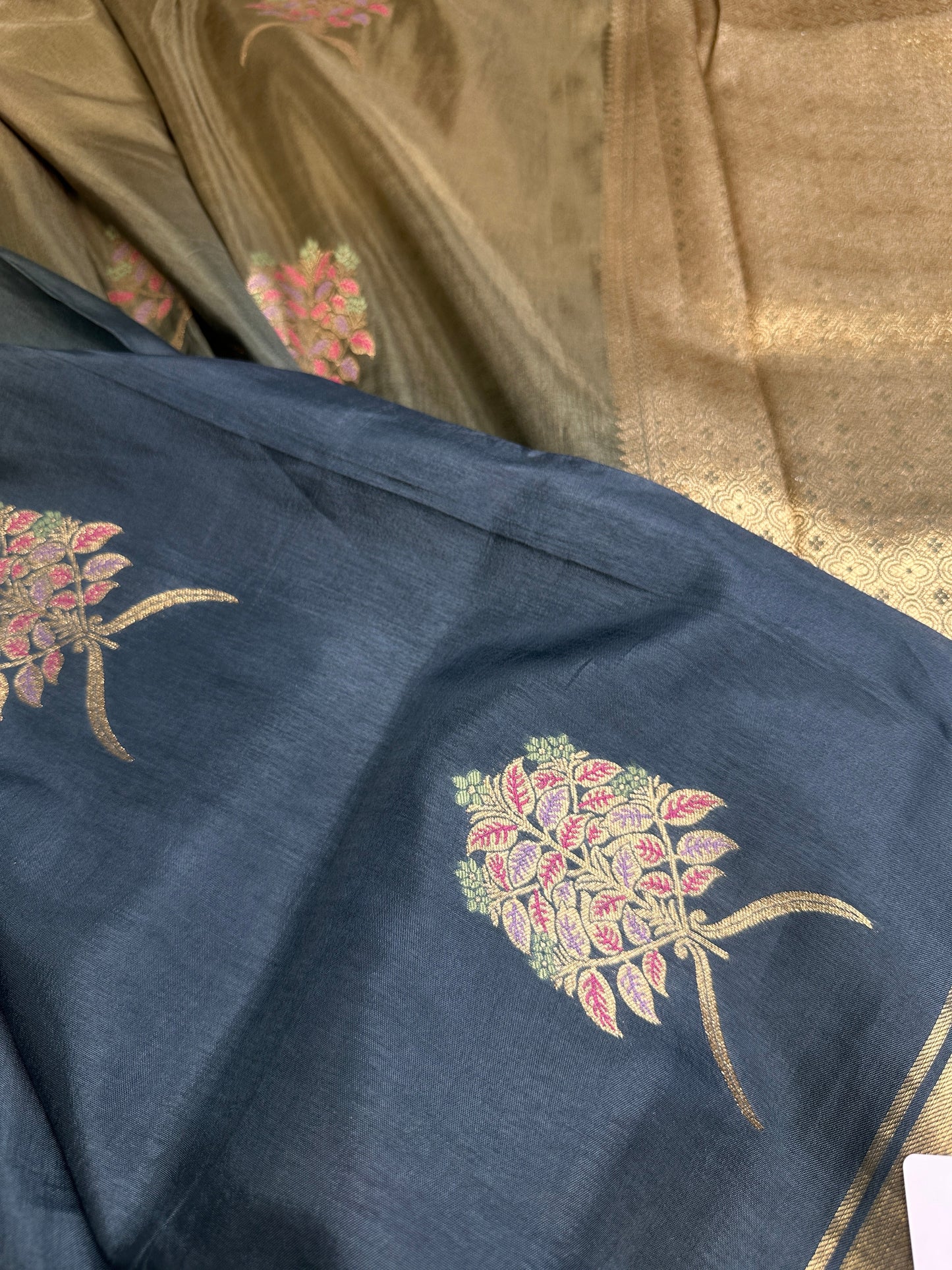 Raw Mango Pure Silk Green Saree