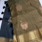 Raw Mango Pure Silk Green Saree