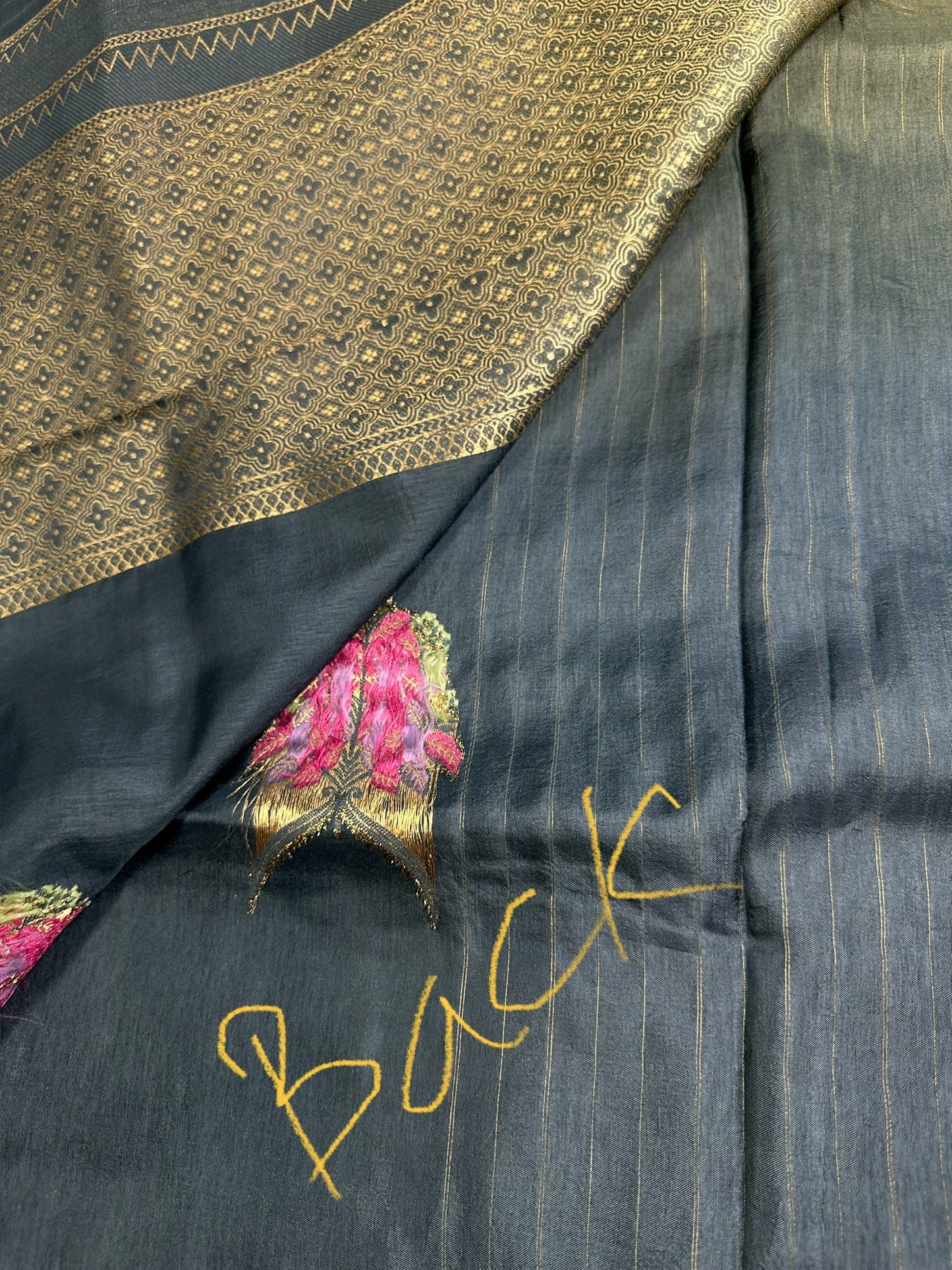 Raw Mango Pure Silk Green Saree