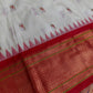 Semi Gadwal  Silk Paithani Cream Red Saree