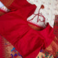 Semi Gadwal  Silk Paithani Cream Red Saree