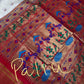 Semi Gadwal  Silk Paithani Cream Red Saree