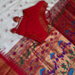 Semi Gadwal  Silk Paithani Cream Red Saree