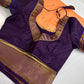 Semi Gadwal  Silk Paithani Cream Red Saree