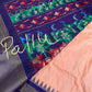 Semi Gadwal  Silk Paithani Cream Red Saree