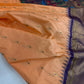 Semi Gadwal  Silk Paithani Cream Red Saree
