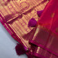 Mangalgiri Semi Silk Pink Saree