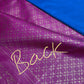 Gadwal Semi Silk Blue Pink Small Border Saree