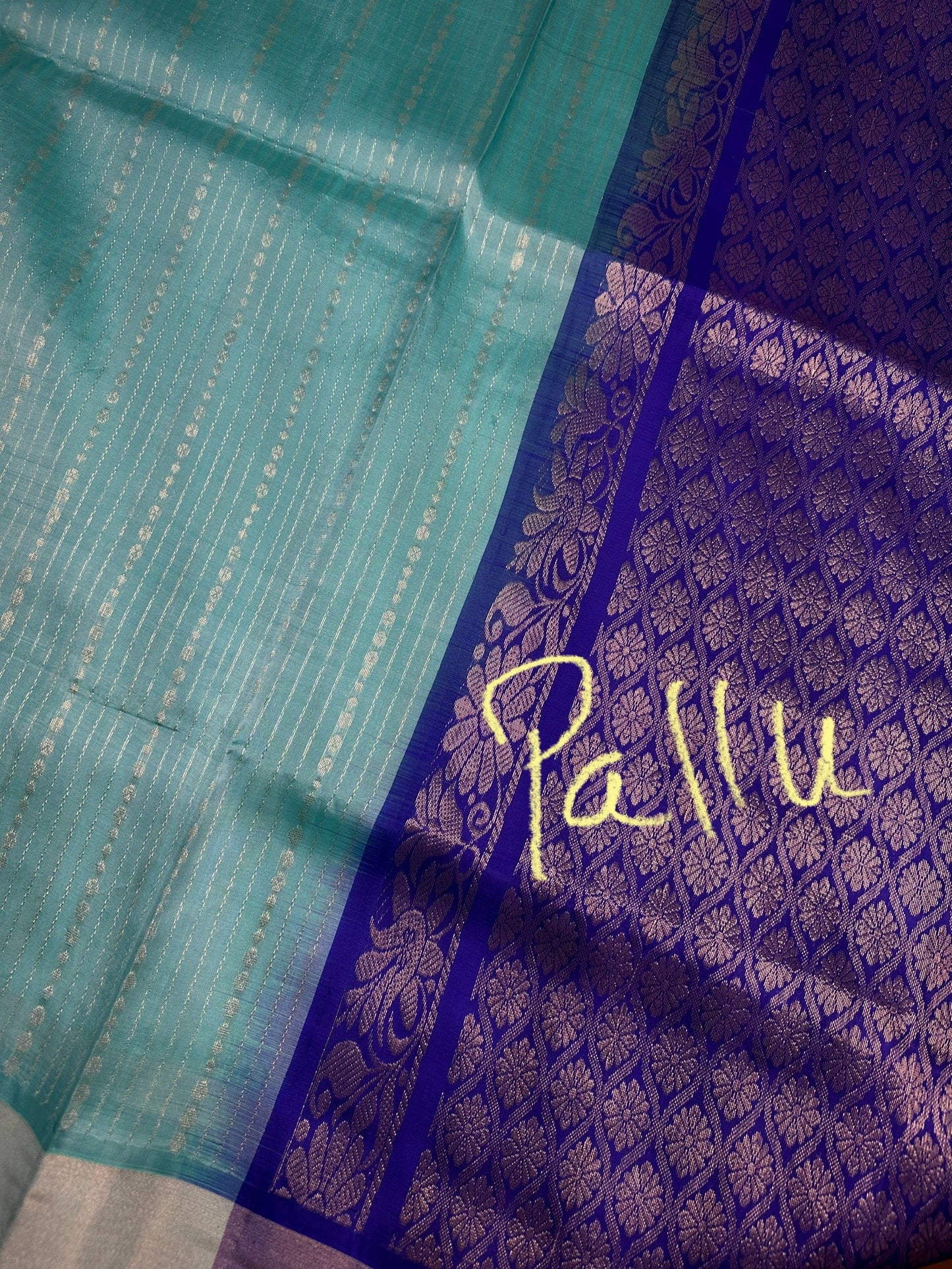 Uppada Semi Silk Blue Saree