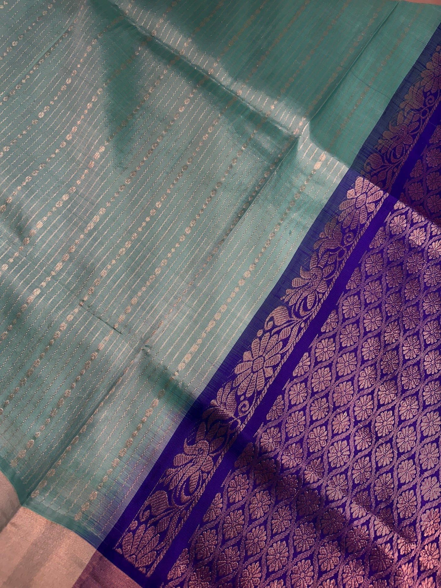 Uppada Semi Silk Blue Saree