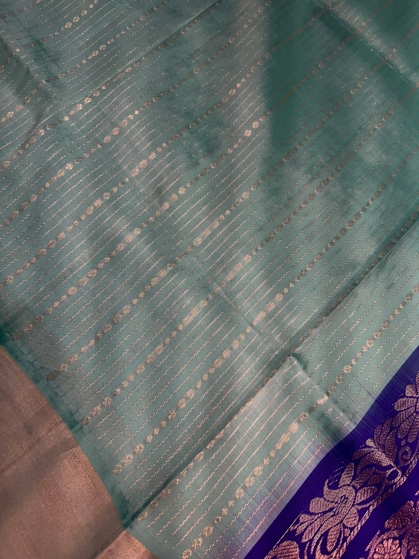 Uppada Semi Silk Blue Saree