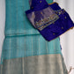 Uppada Semi Silk Blue Saree