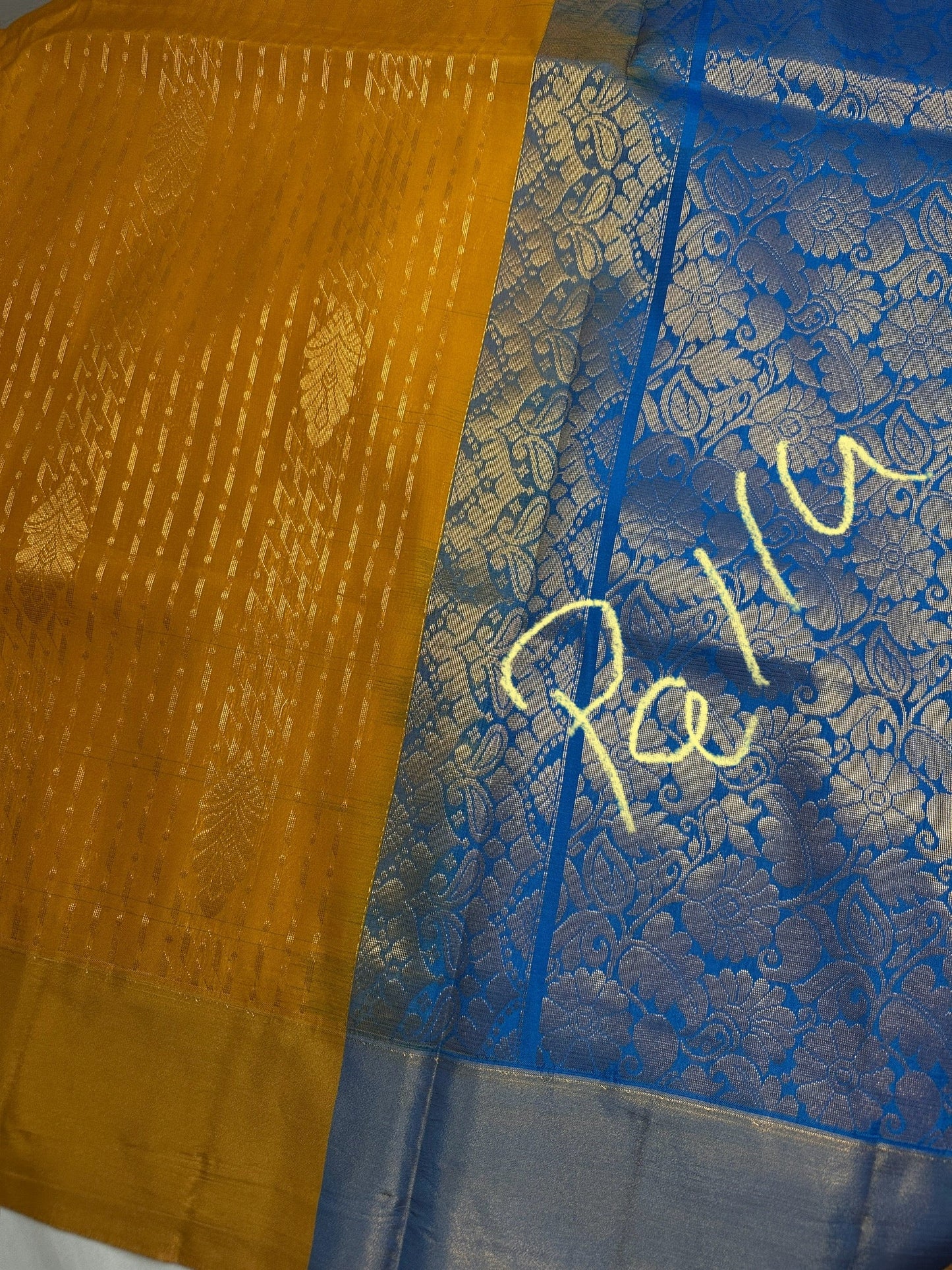 Uppada Semi Silk  Mustard Saree