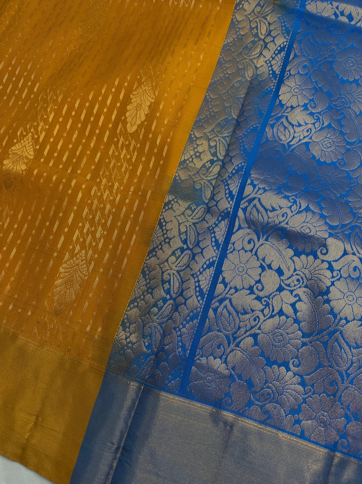 Uppada Semi Silk  Mustard Saree