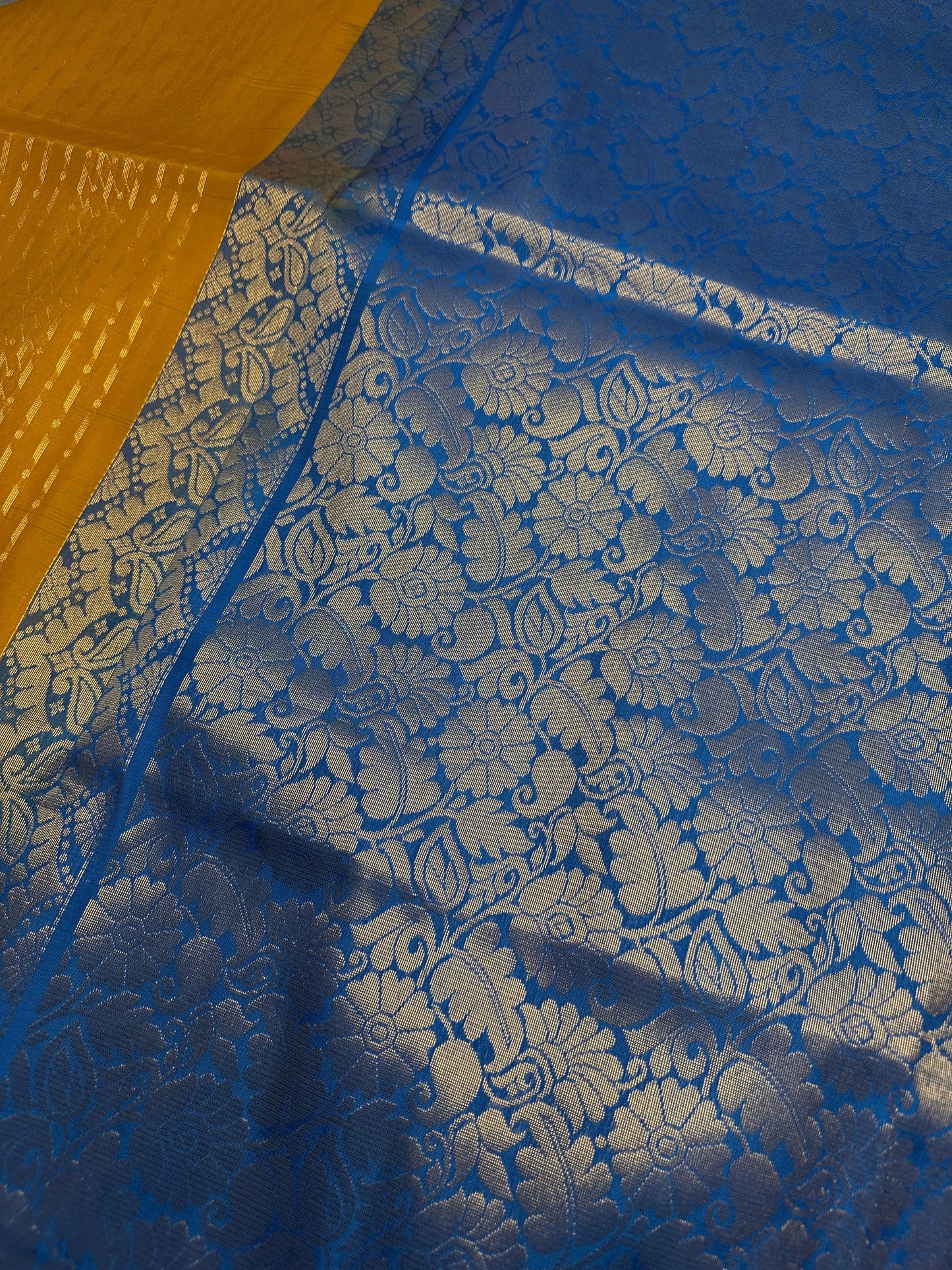Uppada Semi Silk  Mustard Saree